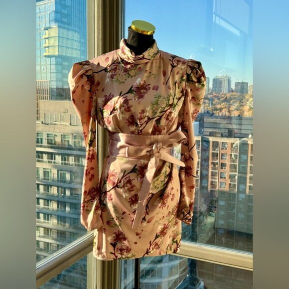 🆕 BRONX & BANCO 🧿 NWOT Noel Sakura Long Sleeve Mini Dress - Size S / US 4 - Picture 12 of 16